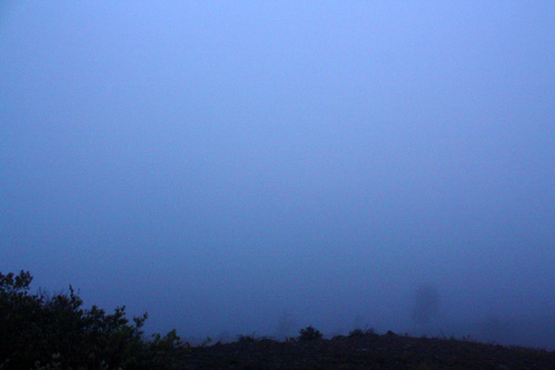 霧の立ちこもるハレマウマウ火口